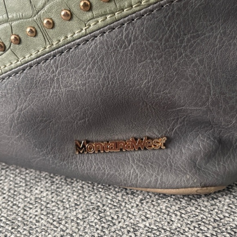 Montana West Tan, Green, and Gray Shoulder Bag - Picture 2 of 16